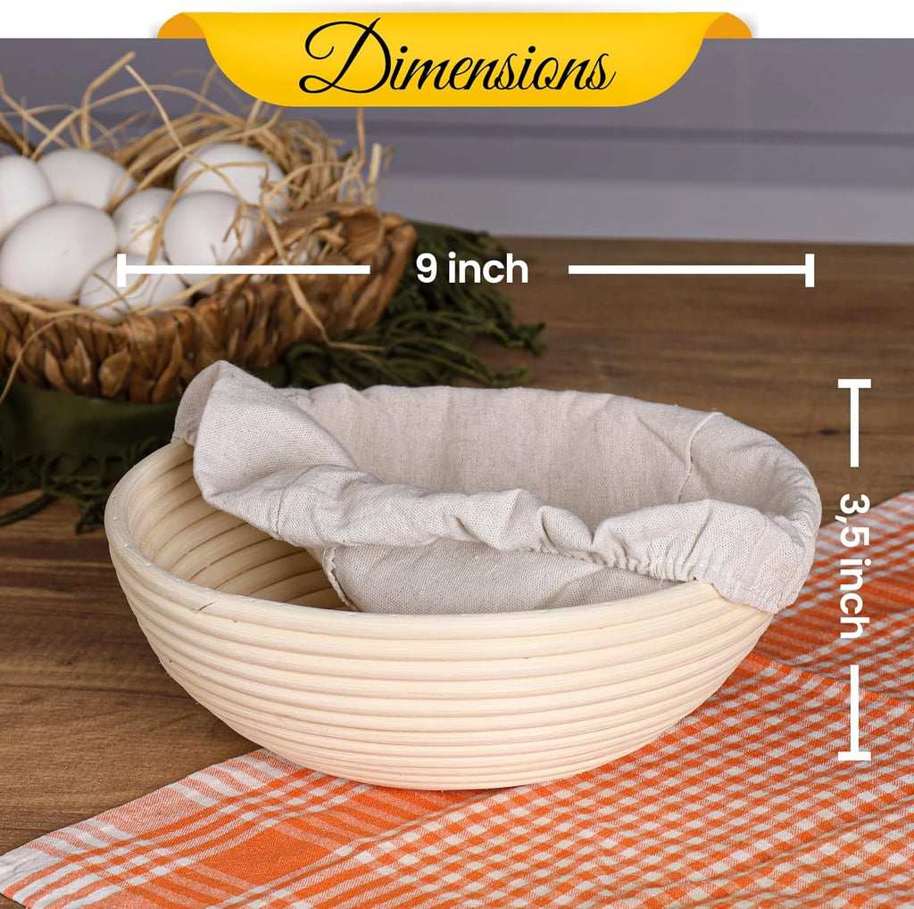 Round 9 inch Sourdough Proofing Basket J638041