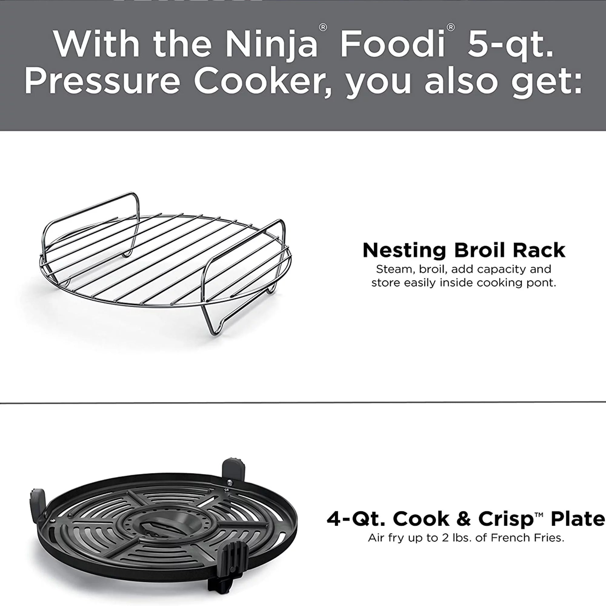 Silver 9 in 1 Pressure Cooker and Air Fryer N72463