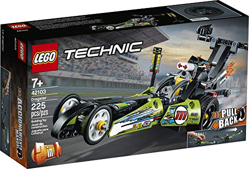 LEGO Technic Dragster Pull-Back Racing Toy Building Kit (225 Pieces) E15319