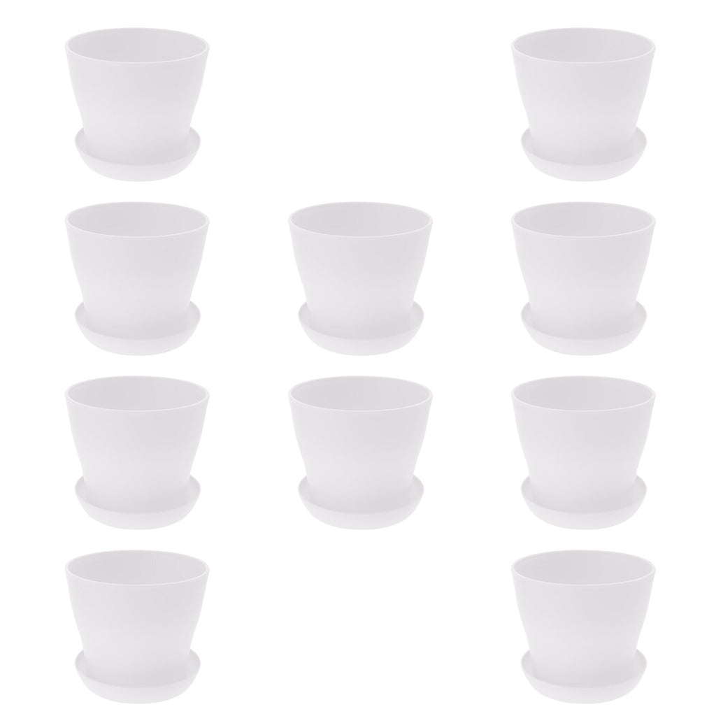 White 10 Pcs Flowerpot U282