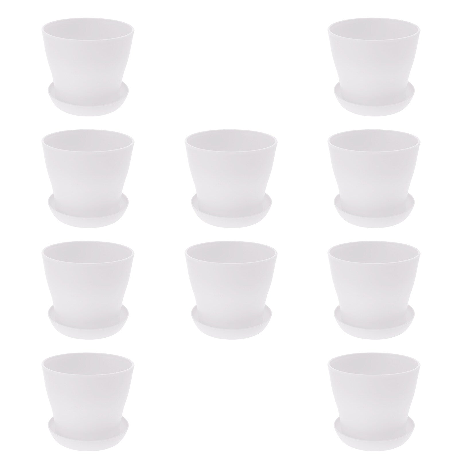 White 10 Pcs Flowerpot U282