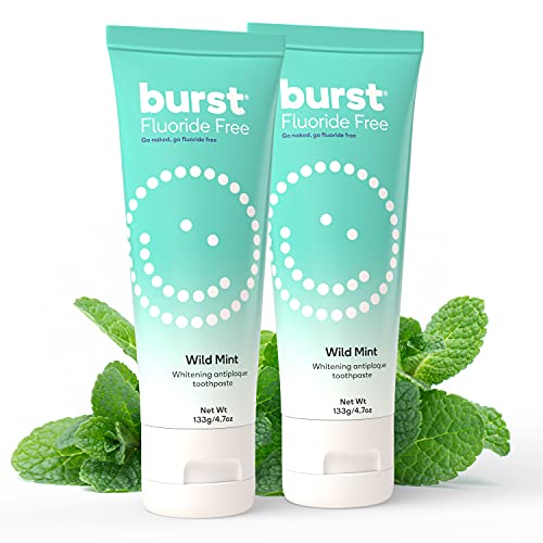 4.7oz 2 Pack Wild Mint Fluoride Free Whitening Toothpaste Y742