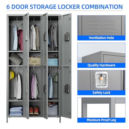 5 Door 72 inch Steel Storage Locker A863218