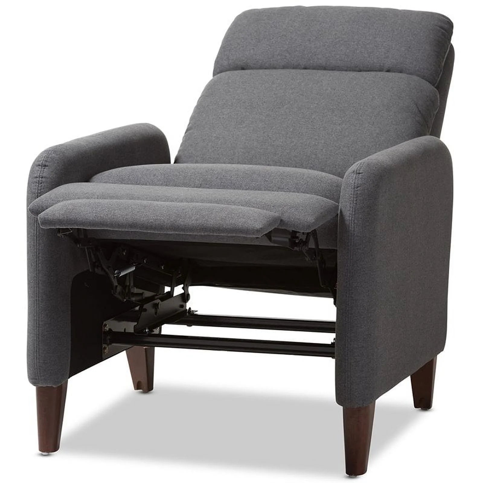 Gray and Walnut Recliner A152