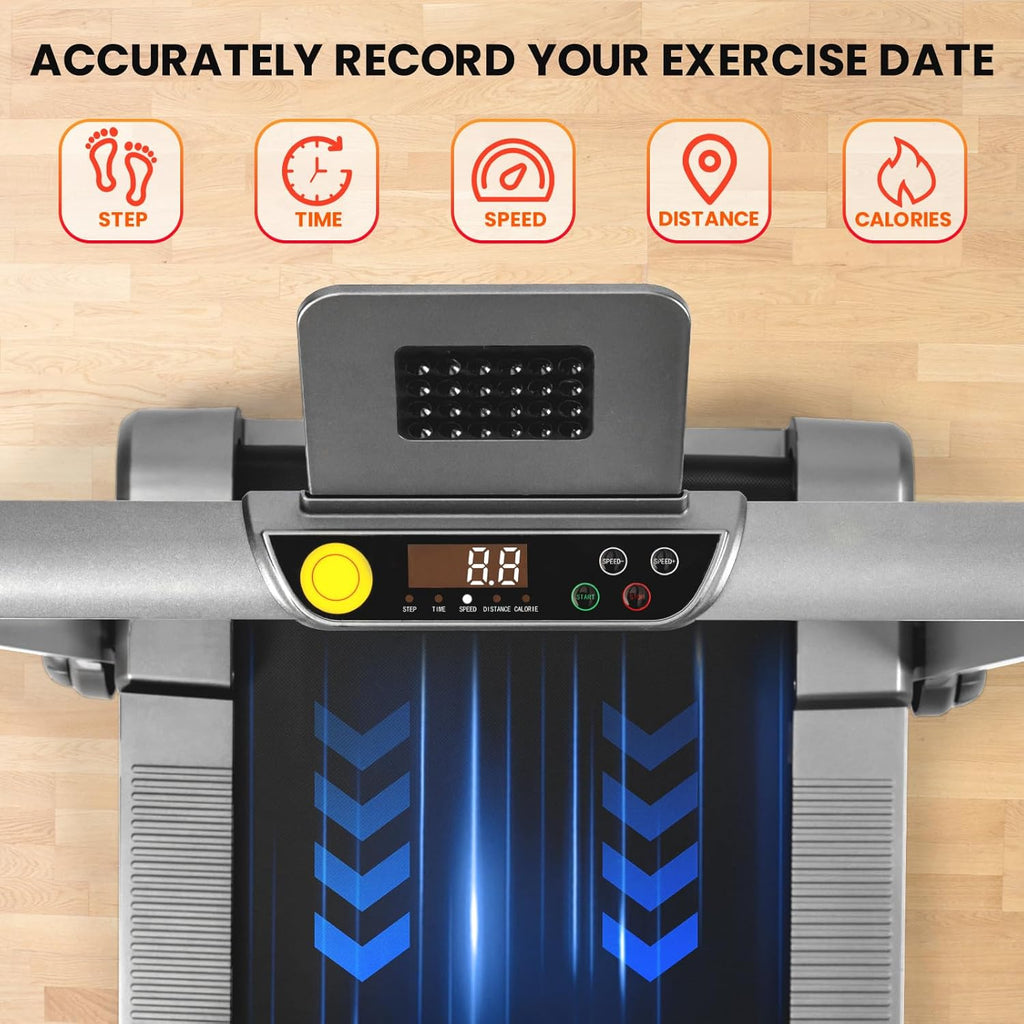 2 in 1 Foldable Treadmill with Incline, Walking Pad, 2.5HP, 330 LBS Weight Capacity P779