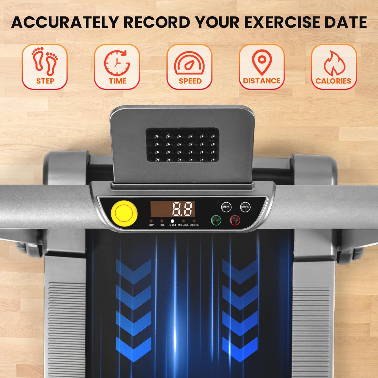 2 in 1 Foldable Treadmill with Incline, Walking Pad, 2.5HP, 330 LBS Weight Capacity P779
