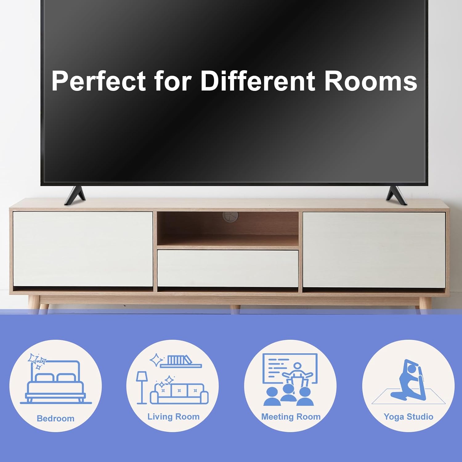 Black TV Stand Legs Replacement with Screws Z986334