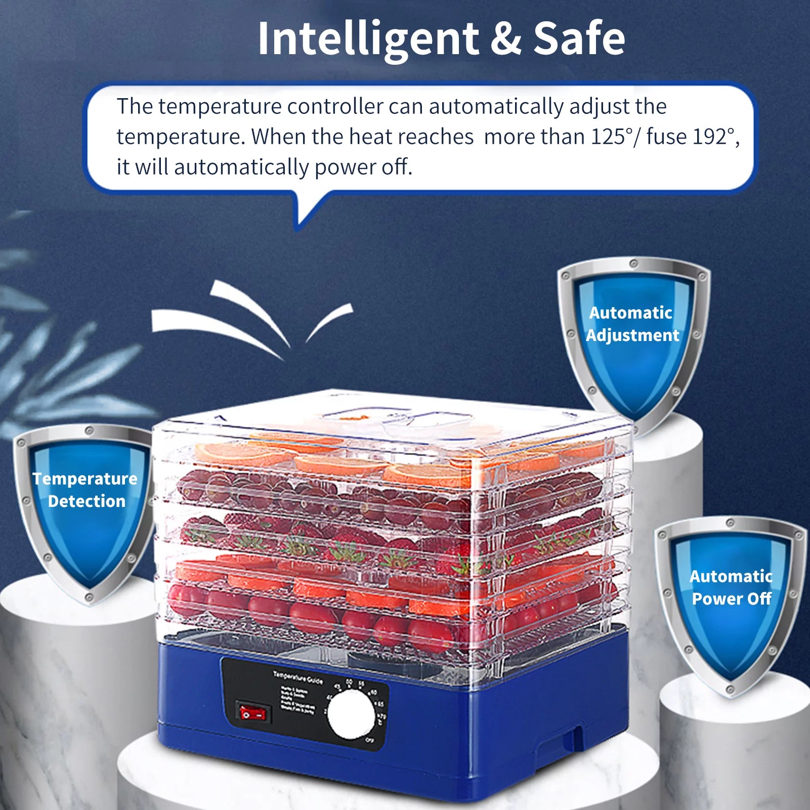 5 Trays Food Dehydrator with Digital Timer F900310