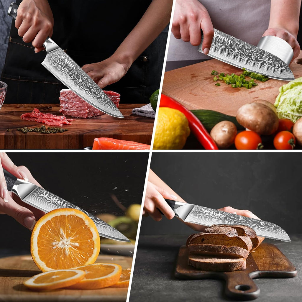 5PCS Damascus Chef Knife Set C95318