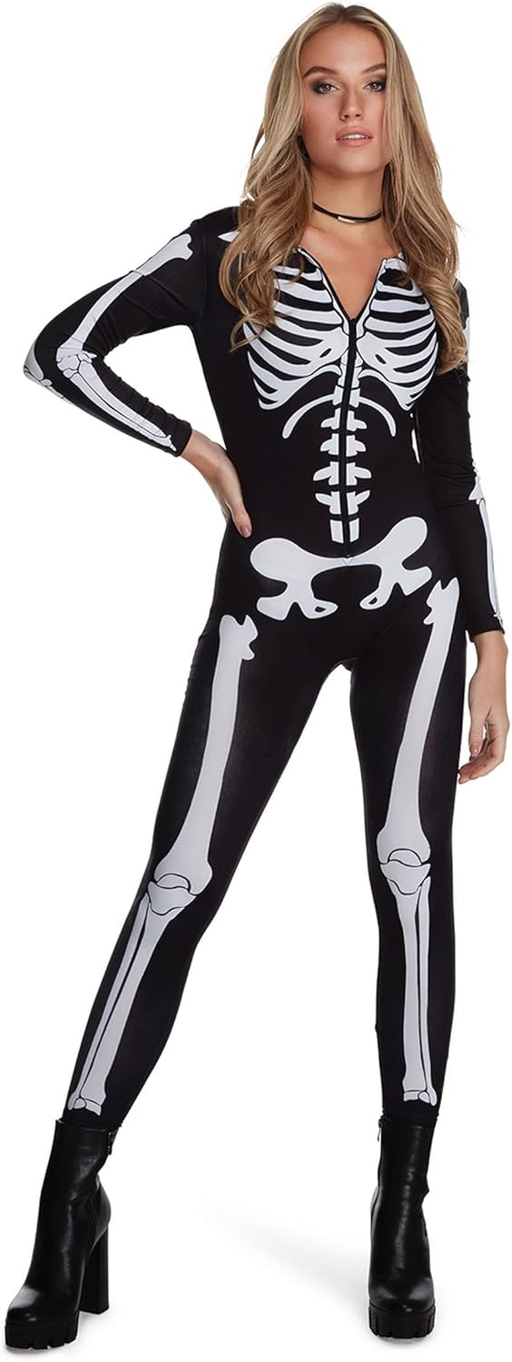 Skeleton Costume Bodysuit D715555
