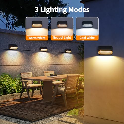 6 Pack Solar Fence Lights with 3 Modes A208396