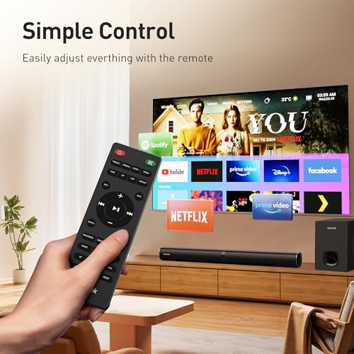 Karaoke Soundbar with Subwoofer, 2 Wireless Microphones, Bluetooth Speaker with Remote W885