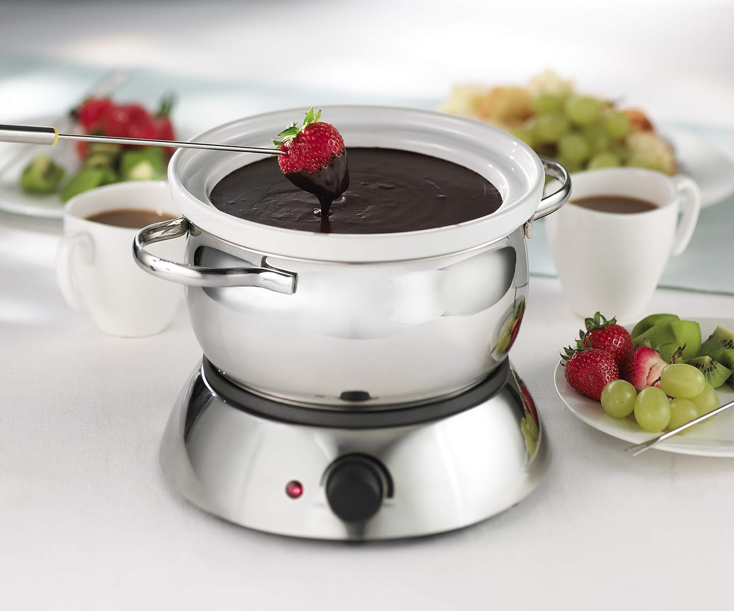3-in-1 Electric Fondue Set, 81 Ounce, Silver M5506