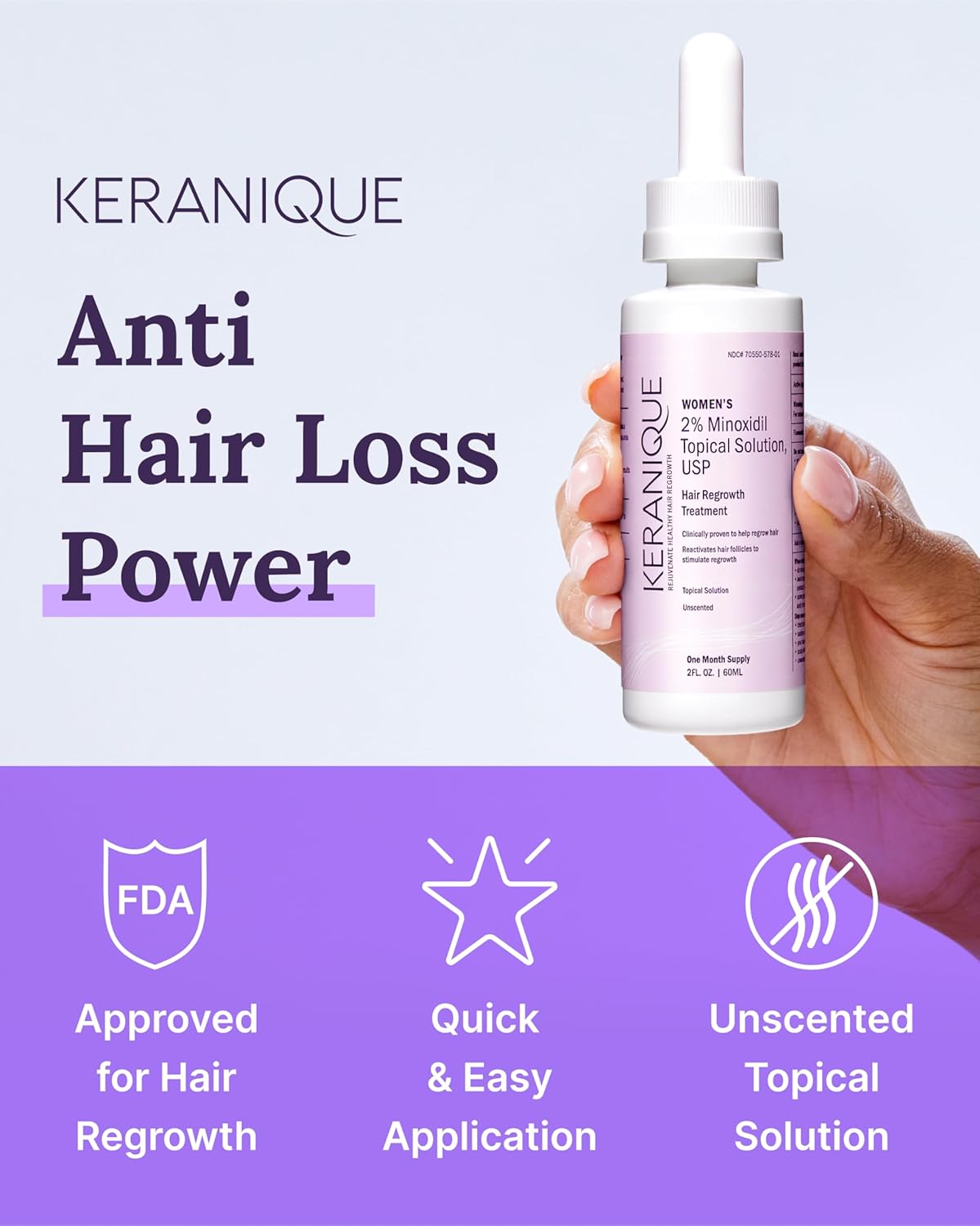 2% Minoxidil Hair Regrowth Tonic for Women G294
