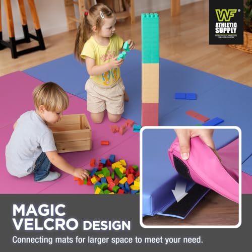10' x 4' 4-Fold Folding Exercise Mat with Carrying Handles & Velcro Design L383810