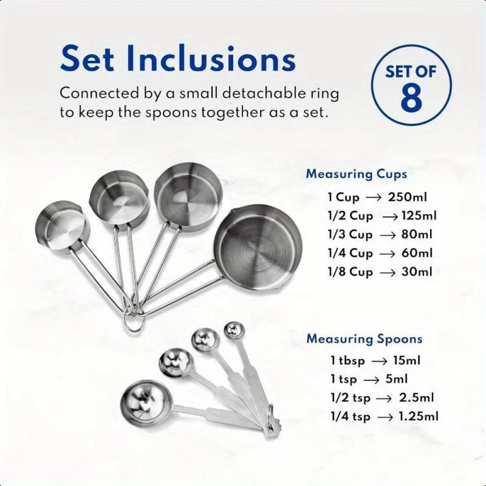 Stainless Steel Measuring Spoons and Measuring Cups C580673