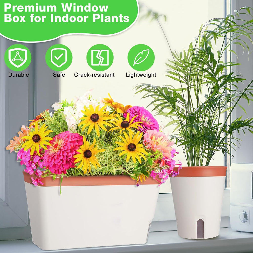9 Set Self Watering Window Planter Box R788