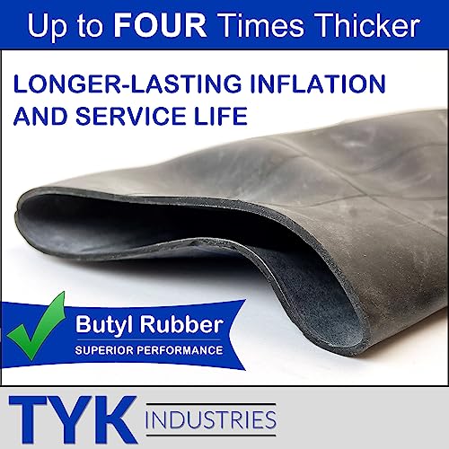 (2-Pack) 18X8.50-10 Lawn Mower Tire Inner Tube with TR13 Short Rubber Valve Stems E133421