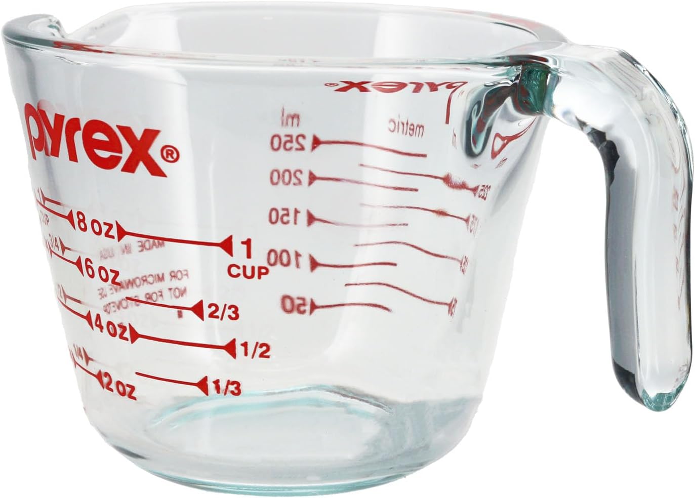 1-Cup Clear Measuring Cup with Red Measurements J65362