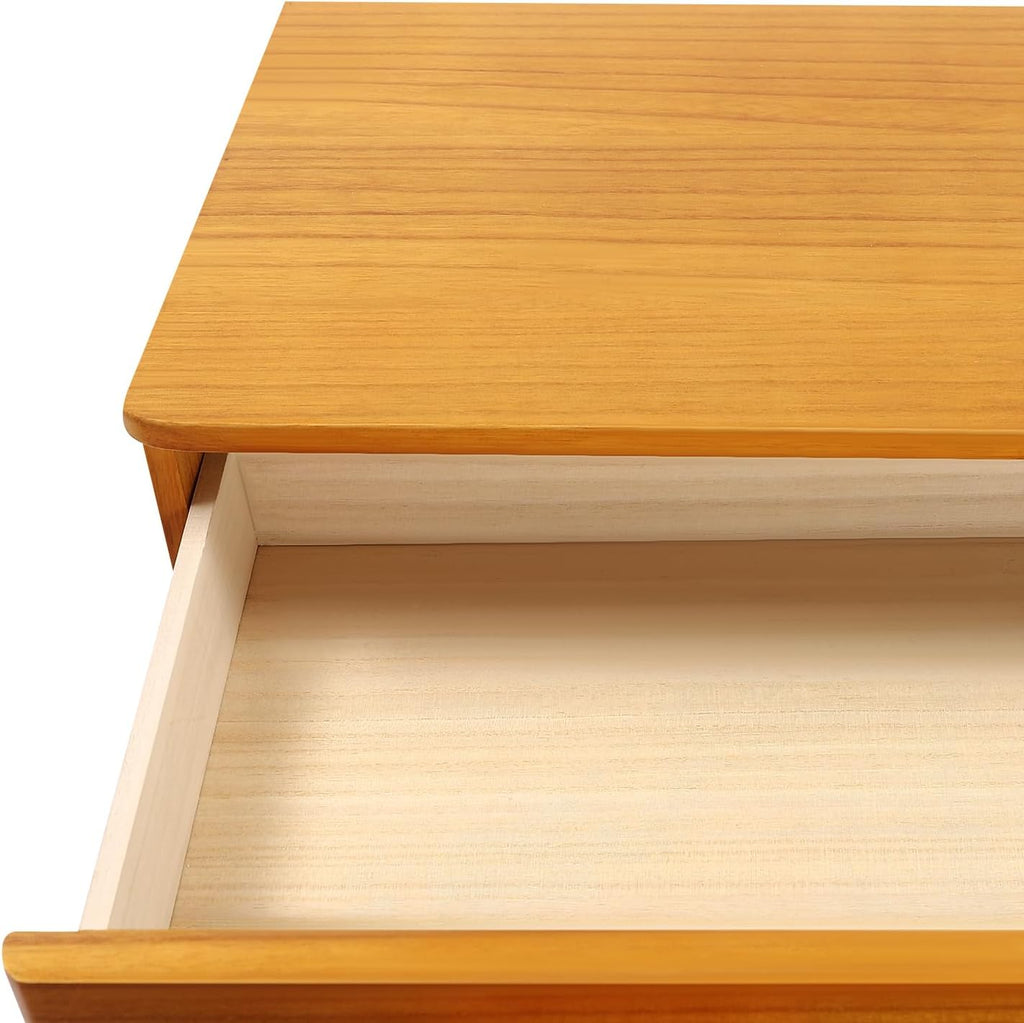 3-Tiers Wooden Desktop Storage Box with Lockable Drawers C679885
