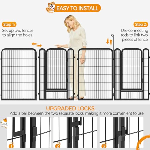 8 Panels Metal Dog Playpen U8006