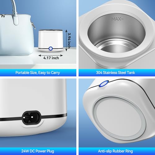 48kHz Ultrasonic Retainer Cleaner with 7.8OZ Dental Cleaning Pod I594