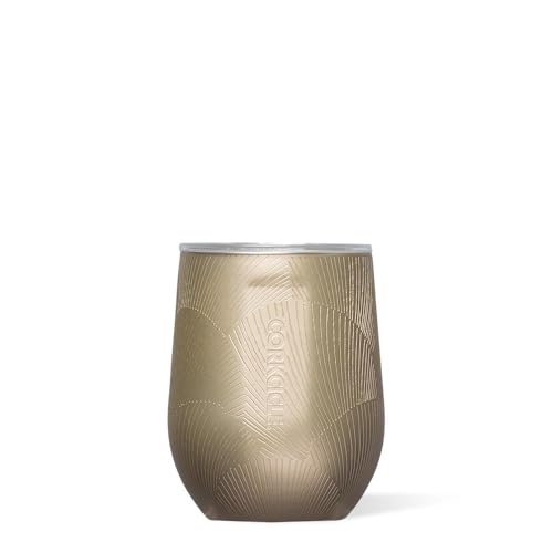 Stemless Insulated Wine Glass Tumbler, Gloss Powder Blue, 12 oz, Stainless Steel T8862