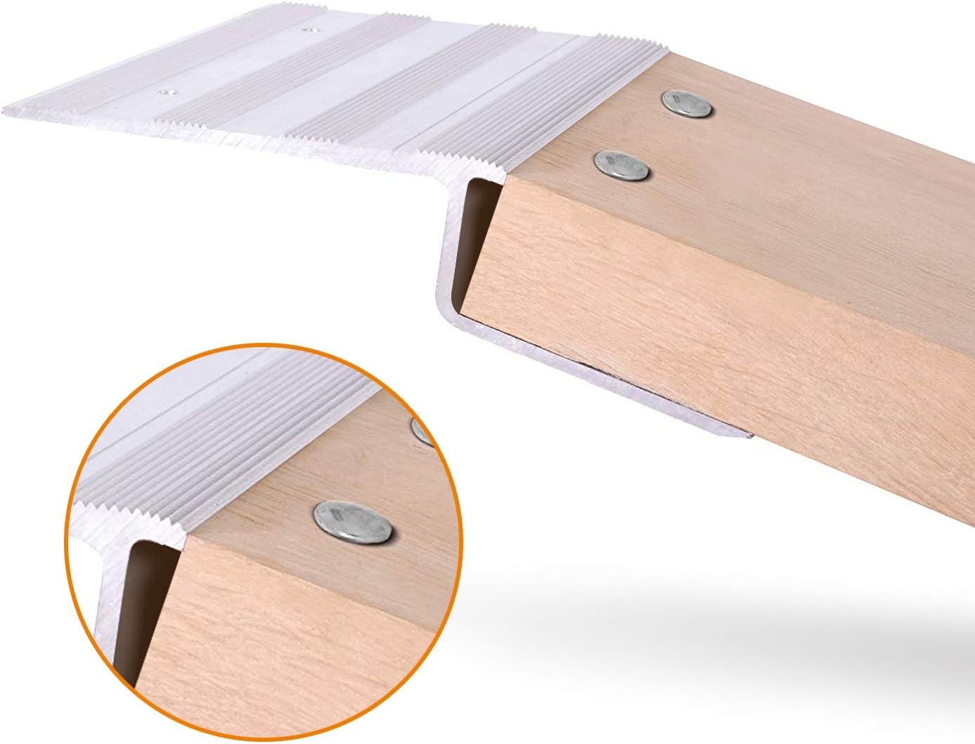 Truck and Trailer Loading Ramp Kit with Aluminum Brackets and Rubber Feet, Pack of 2 O400685