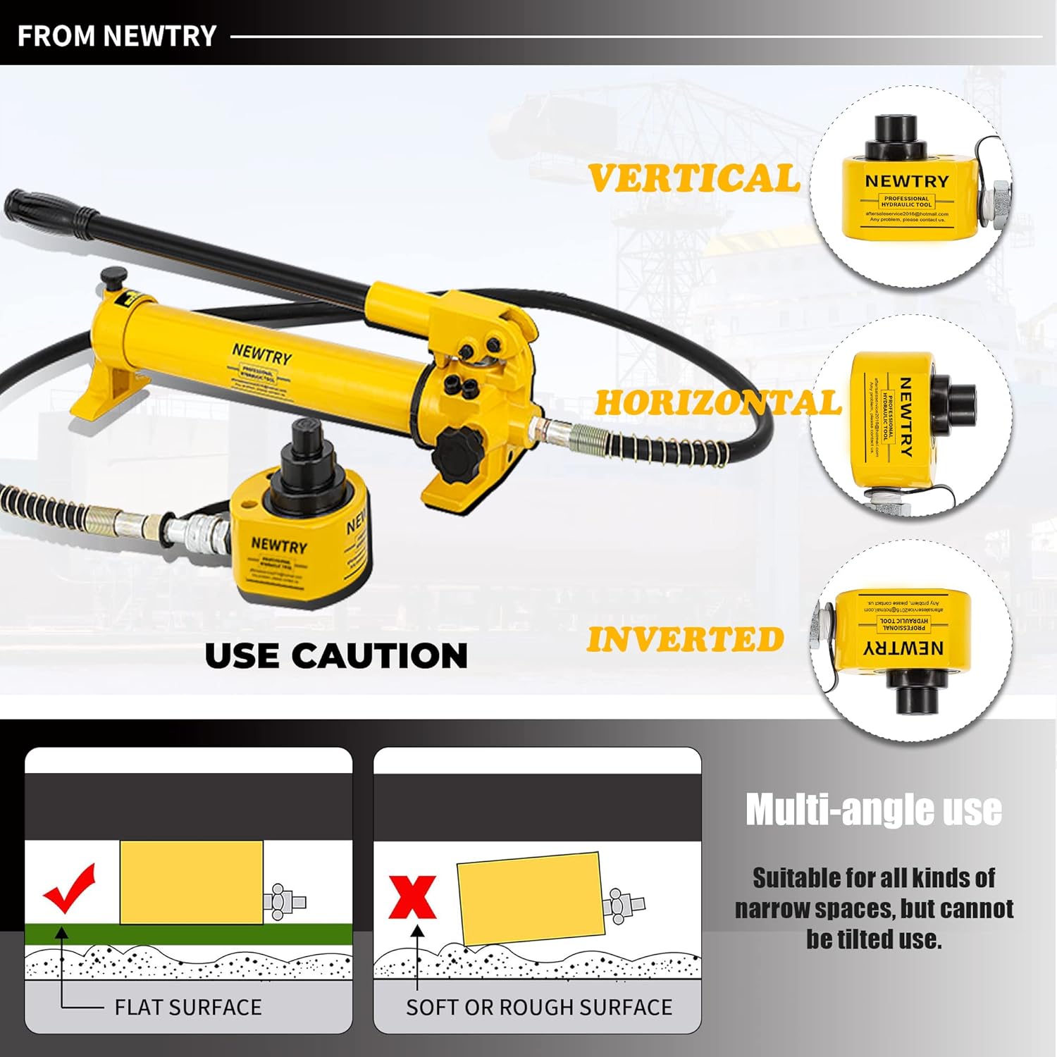 50 ton Low Profile Hydraulic Jack Cylinder with Hand Pump L769