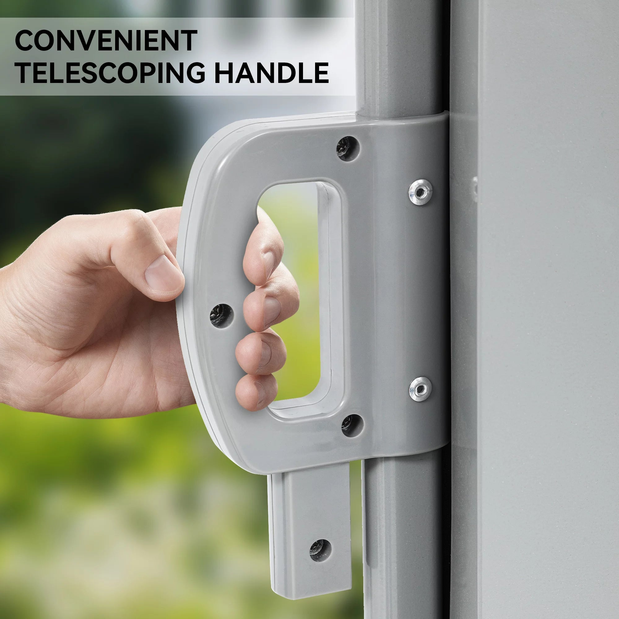 Gray Retractable Side Awning 118''X 78'' Privacy Screen D64669