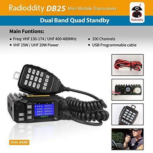 Dual Band VHF UHF 25W Mobile Radio with 4 Color Display F396236
