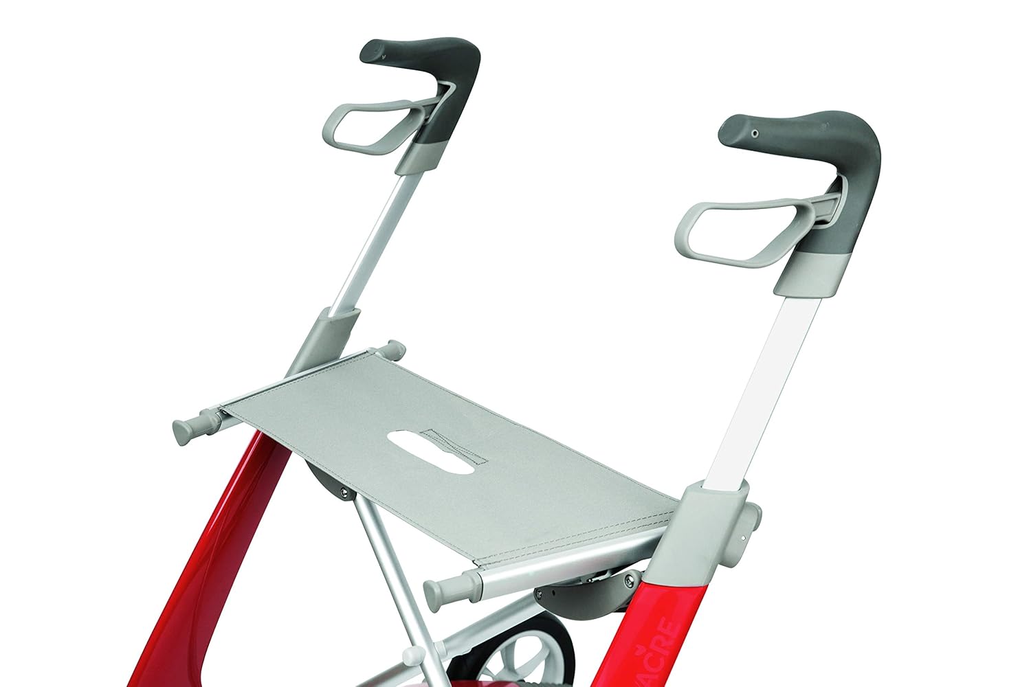 Red Carbon Ultralight Rollator Walker with Organizer Bag, Wide Track, 18.5" x 24" Seat C3192