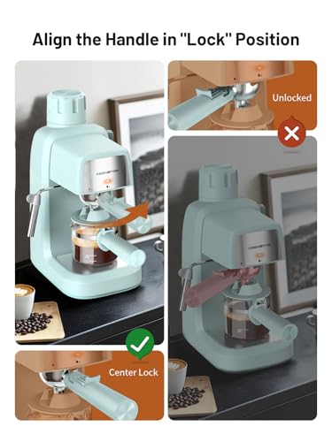 Compact 4 Cup Espresso Machine with Milk Frother J640696