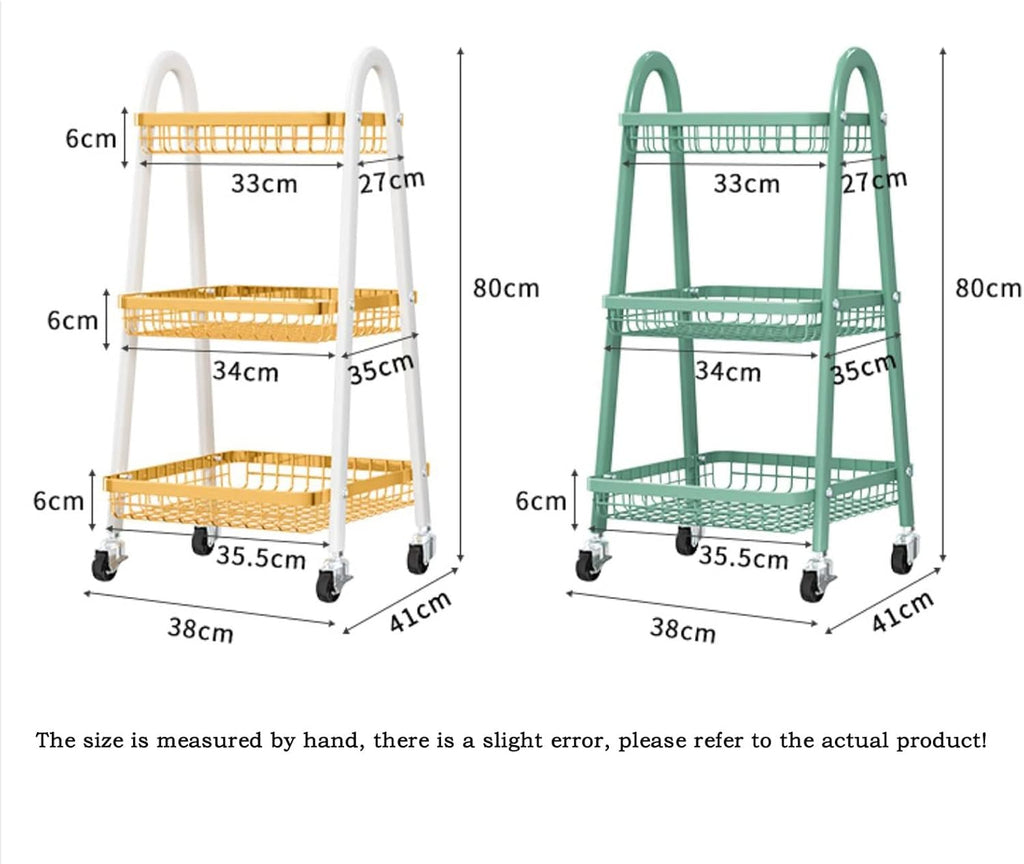 Kitchen Storage Cabinet Floor-to-Ceiling Multi-Layer Trolley Storage Rack E863