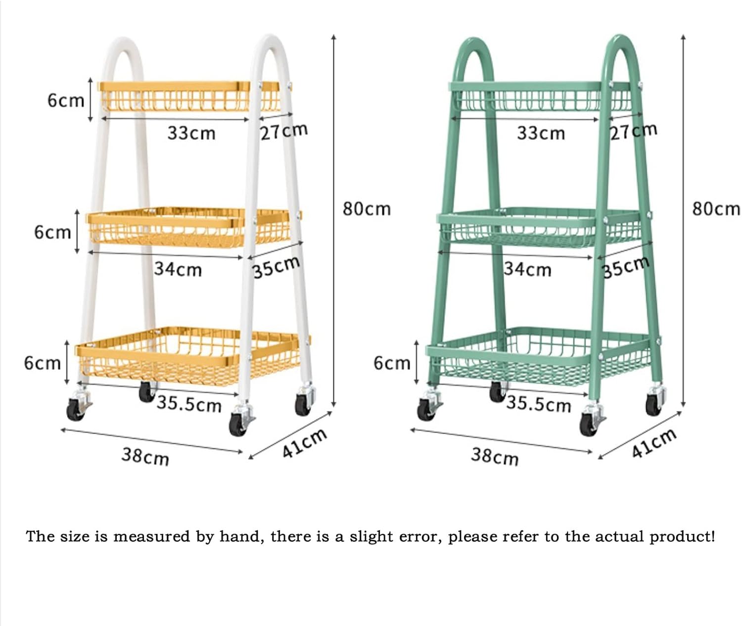 Kitchen Storage Cabinet Floor-to-Ceiling Multi-Layer Trolley Storage Rack E863