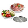 3 Set 11.8" Metal Chilled Serving Tray with Ice Serving Bowl F321