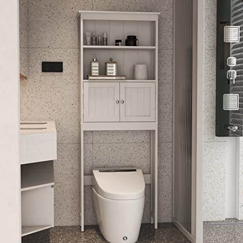White 2 Door Wooden Floor Storage Cabinet with 1 Drawer F152
