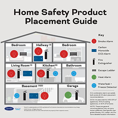 AA Battery Powered Smoke & Carbon Monoxide Detector, 2 Pack F792791