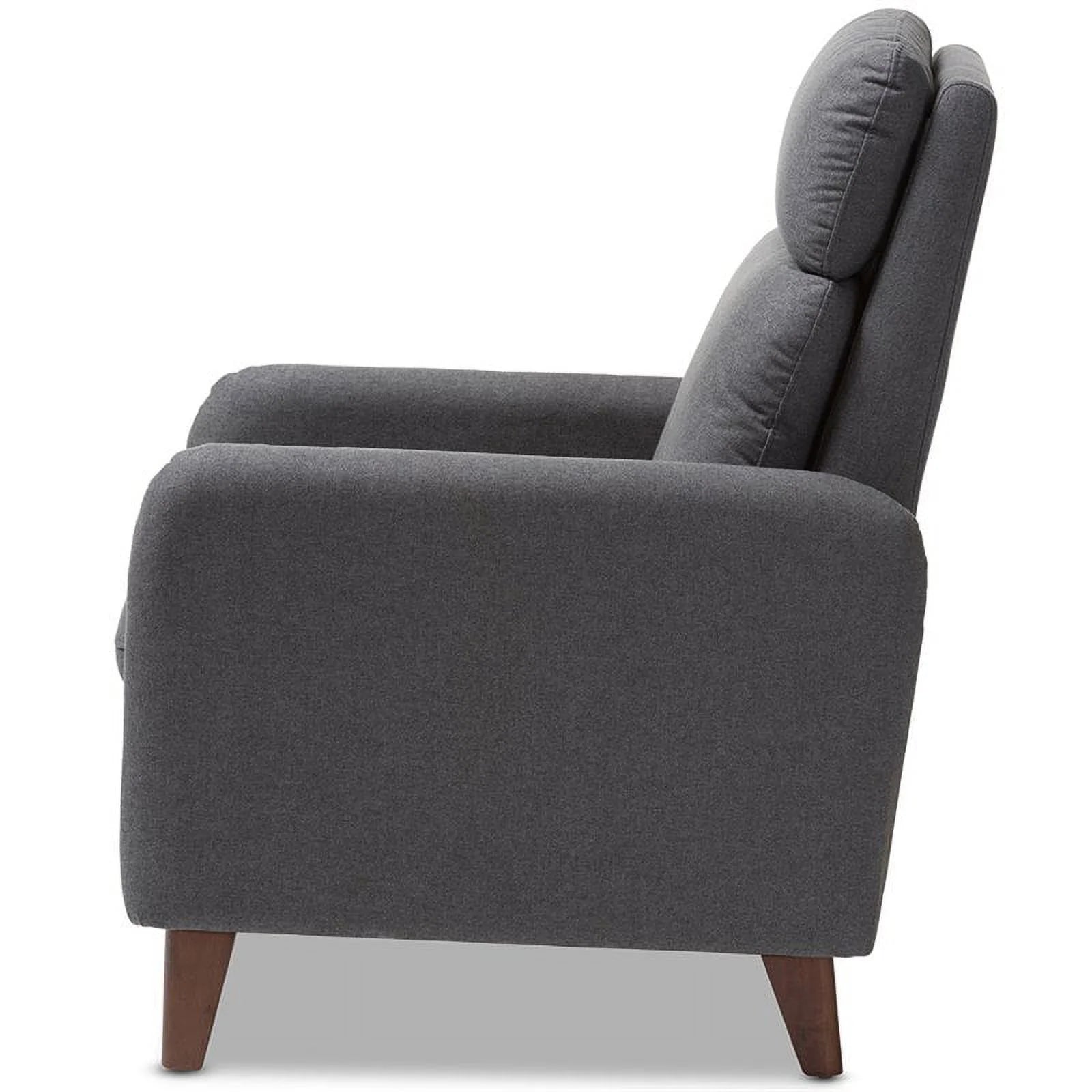 Gray and Walnut Recliner A152