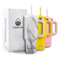 40 oz Stainless Steel Insulated Tumbler with Handle and Straw G4465