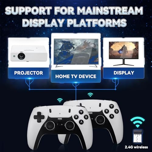 Retro Game Console with 40000+ Games, 4K HDMI, Dual 2.4Ghz Wireless Controllers (128G) T66448