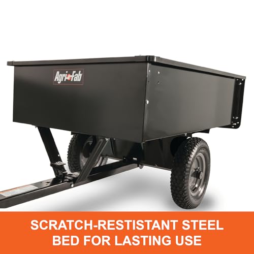 Steel Utility Dump Cart, 12 cu ft Capacity, 16" Pneumatic Wheels D446