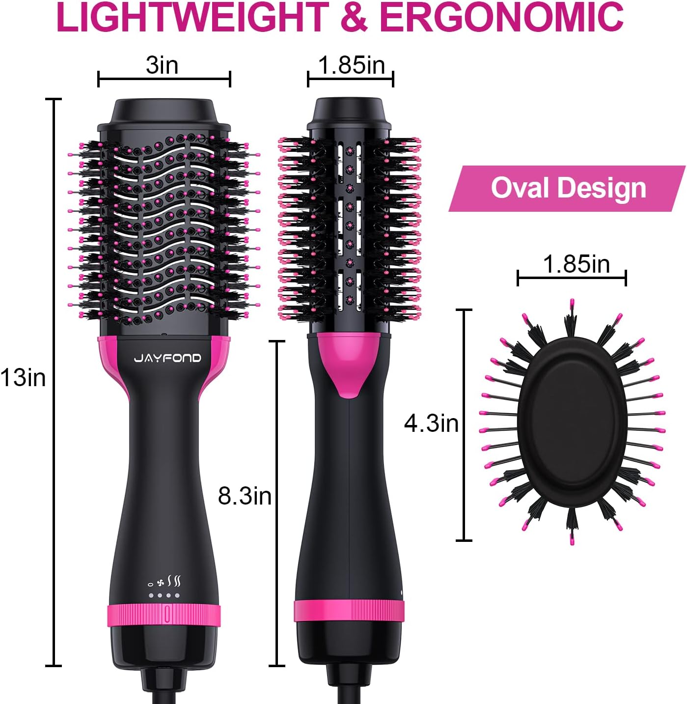 4 in 1 Hot Negative Ion Anti-Frizz Blowout Hair Dryer Brush I541