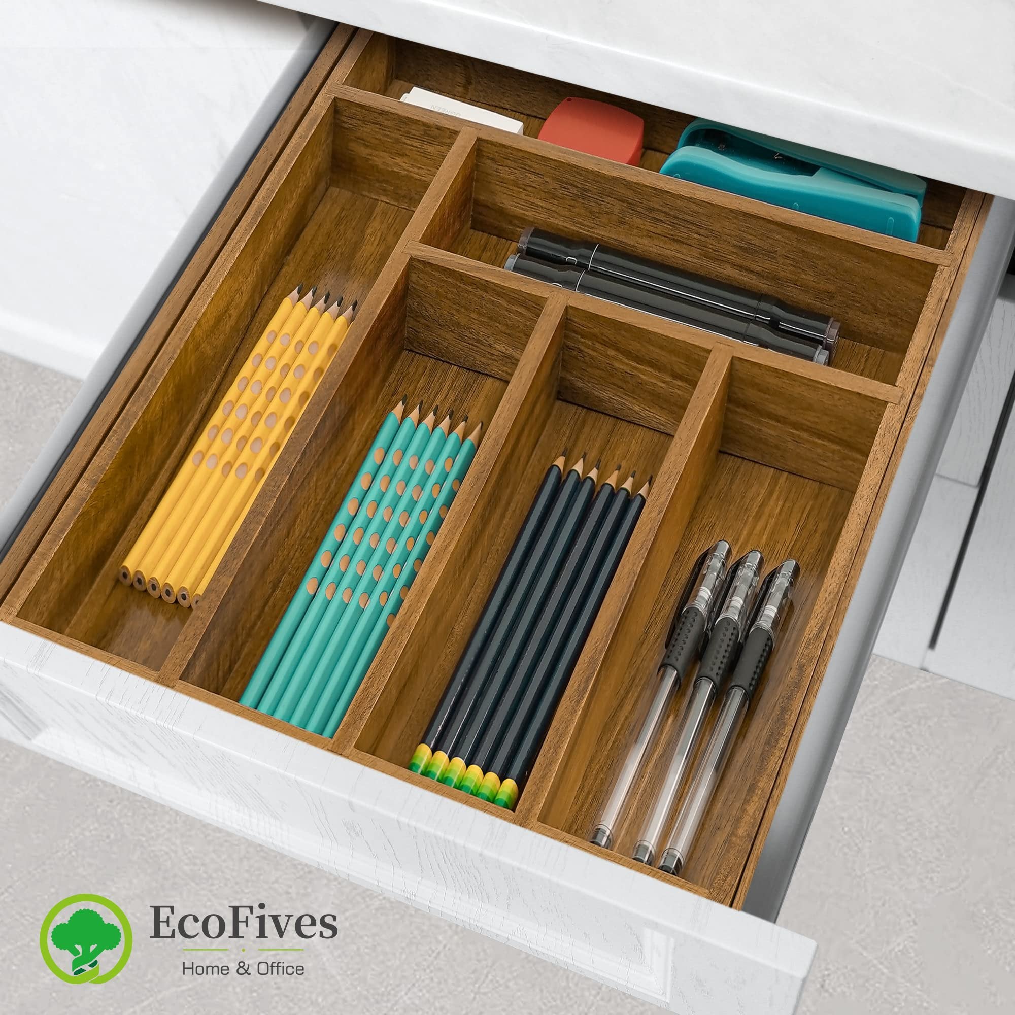 Acacia 8 Compartment Cutlery Tray Organizer I89526
