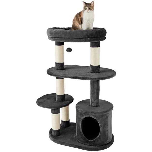 59.5-in Heavy Duty Faux Fur Cat Tree Condo K826961