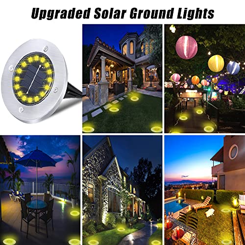 16 Pack Warm Light Solar Ground Lights I2649
