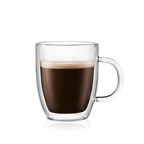 10oz Double Wall Insulated Glass Mug Set of 2 A768013