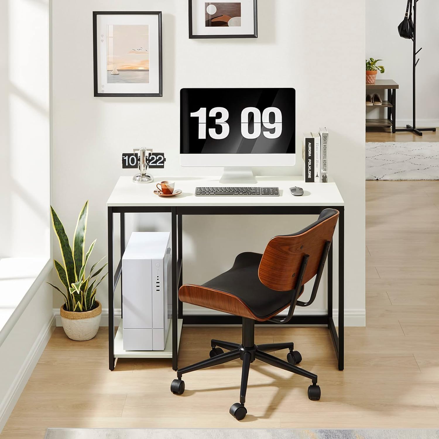 40 inch Computer Desk with 2-Tier Shelves G18065