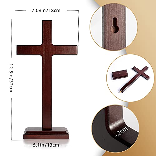12.5 Inch Wooden Wall Cross H892