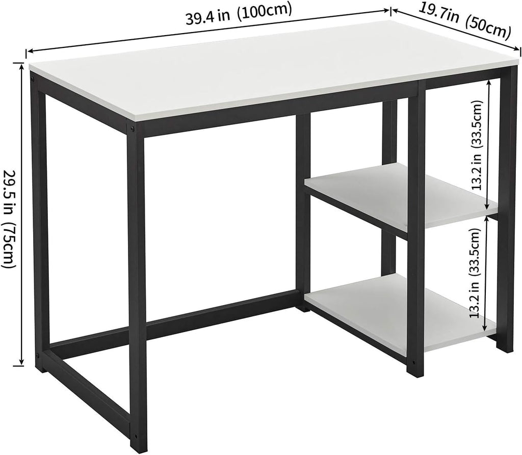 40 inch Computer Desk with 2-Tier Shelves G18065